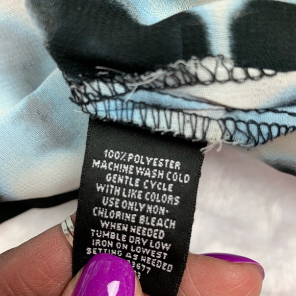 NICOLE BLUE MULTI TUNIC TOP - Picture 5 of 5